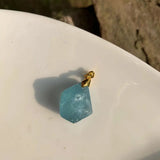 Aquamarine Stone Pendants for DIY Jewelry Making
