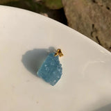Aquamarine Stone Pendants for DIY Jewelry Making