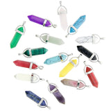 Natural Stone Prism Chakra Pendant with 7 Chakra Chain