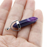 Natural Stone Prism Chakra Pendant with 7 Chakra Chain