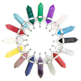 Natural Stone Prism Chakra Pendant with 7 Chakra Chain