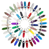 Natural Stone Prism Chakra Pendant with 7 Chakra Chain