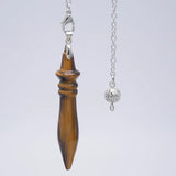 Natural Stone Pendulum for Dowsing Cone Purple Crystal