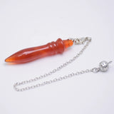 Natural Stone Pendulum for Dowsing Cone Purple Crystal