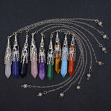 Hexagon Column Crystal Pillar Chakra Pendulum