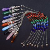 Hexagon Column Crystal Pillar Chakra Pendulum