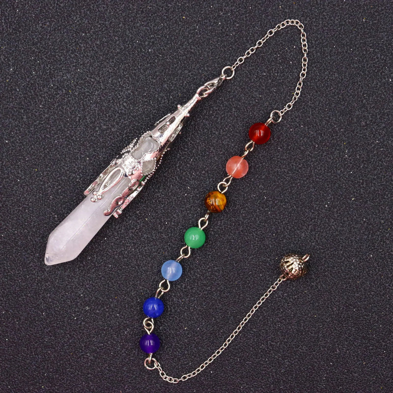Hexagon Column Crystal Pillar Chakra Pendulum