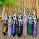 Hexagon Column Crystal Pillar Chakra Pendulum