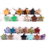 Stone Pentagram Necklace Crystal Pendants for Chakras Jewelry
