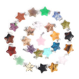 Stone Pentagram Necklace Crystal Pendants for Chakras Jewelry