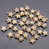 Sodalite Pentagram Star Pendants Gilded Edge 12PCS