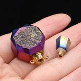Natural Stone Perfume Bottle Pendant Charm for Necklace Making
