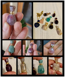 Natural Stone Perfume Bottle Pendant for Jewelry Making