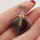 Natural Stone Perfume Bottle Pendant for Jewelry Making