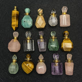 Natural Stone Perfume Bottle Pendant Essential Oil Diffuser Charm