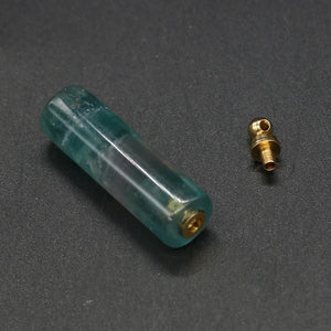 Fluorite Perfume Bottle Pendant for Jewelry Making