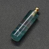 Fluorite Perfume Bottle Pendant for Jewelry Making