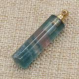 Fluorite Perfume Bottle Pendant for Jewelry Making