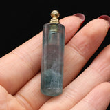 Fluorite Perfume Bottle Pendant for Jewelry Making