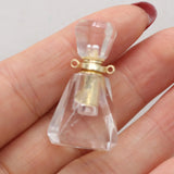 Natural Stone Perfume Bottle Pendant Semi-Precious For Jewelry Charms