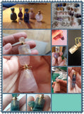 Natural Stone Perfume Bottle Pendant Semi-Precious For Jewelry Charms