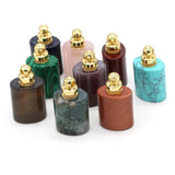 Handmade Natural Stone Perfume Bottle Pendant Necklace