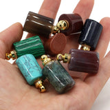 Handmade Natural Stone Perfume Bottle Pendant Necklace