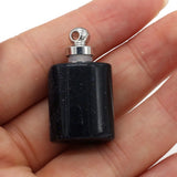 Natural Stone Perfume Bottle Pendant Semi-precious Charm DIY Necklace