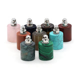 Natural Stone Perfume Bottle Pendant Semi-precious Charm DIY Necklace