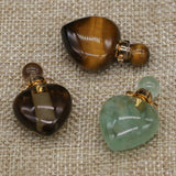 Natural Stone Perfume Bottle Pendant Tiger Eye/Green Aventurine