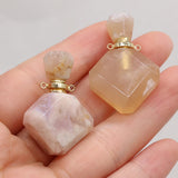 Stone Perfume Bottle Pendant for Jewelry Making
