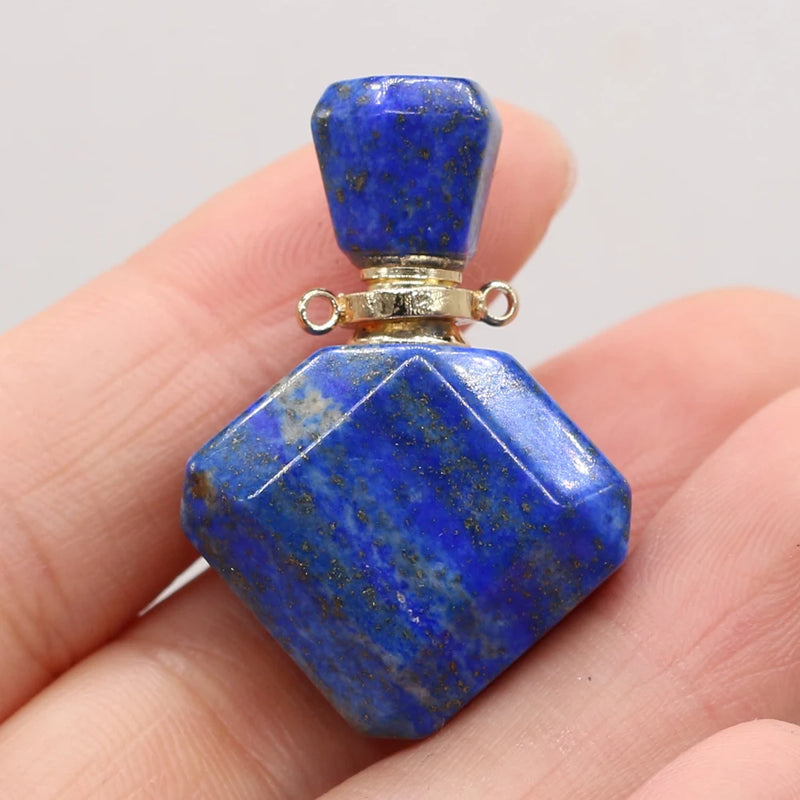 Stone Perfume Bottle Pendant for Jewelry Making