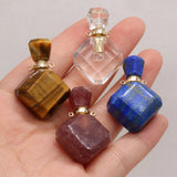 Stone Perfume Bottle Pendant for Jewelry Making