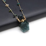 Stone Perfume Bottle Pendant Necklace Charms Essential Oil Diffuser