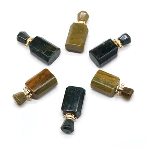 Natural Stone Perfume Bottle Pendant Indian Agates for Jewelry Making