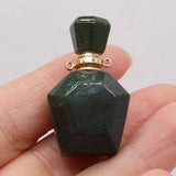Natural Stone Perfume Bottle Pendant Indian Agates for Jewelry Making
