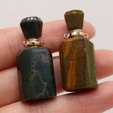 Natural Stone Perfume Bottle Pendant Indian Agates for Jewelry Making