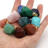 Natural Stone Perfume Bottle Pendant Semi-precious Charms for Jewelry Making DIY