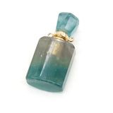 Natural Stone Perfume Bottle Pendant Reiki Healing Crystal Necklace