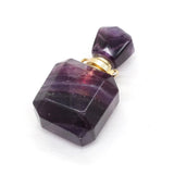 Natural Stone Perfume Bottle Pendant Reiki Healing Crystal Necklace