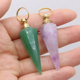 Natural Stone Perfume Bottle Pendant for Necklace