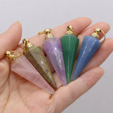 Natural Stone Perfume Bottle Pendant for Necklace