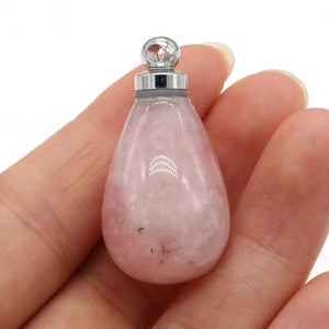 Natural Stone Perfume Bottle Pendant for DIY Jewelry Making