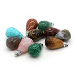 Natural Stone Perfume Bottle Pendant for DIY Jewelry Making