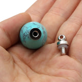 Natural Stone Perfume Bottle Pendant for DIY Jewelry Making
