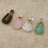 Natural Stone Perfume Bottle Pendant Charms for Jewelry Making DIY Necklace