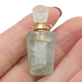 Natural Stone Perfume Bottle Pendant Semi-precious Charms 17x35mm