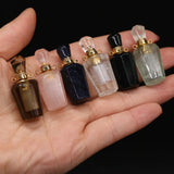 Natural Stone Perfume Bottle Pendant Semi-precious Charms 17x35mm