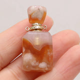 Natural Stone Perfume Bottle Pendant Lapis Lazuli/Indian Agates