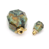 Faceted Turquoise Vial Perfume Bottle Pendant for Jewelry Making